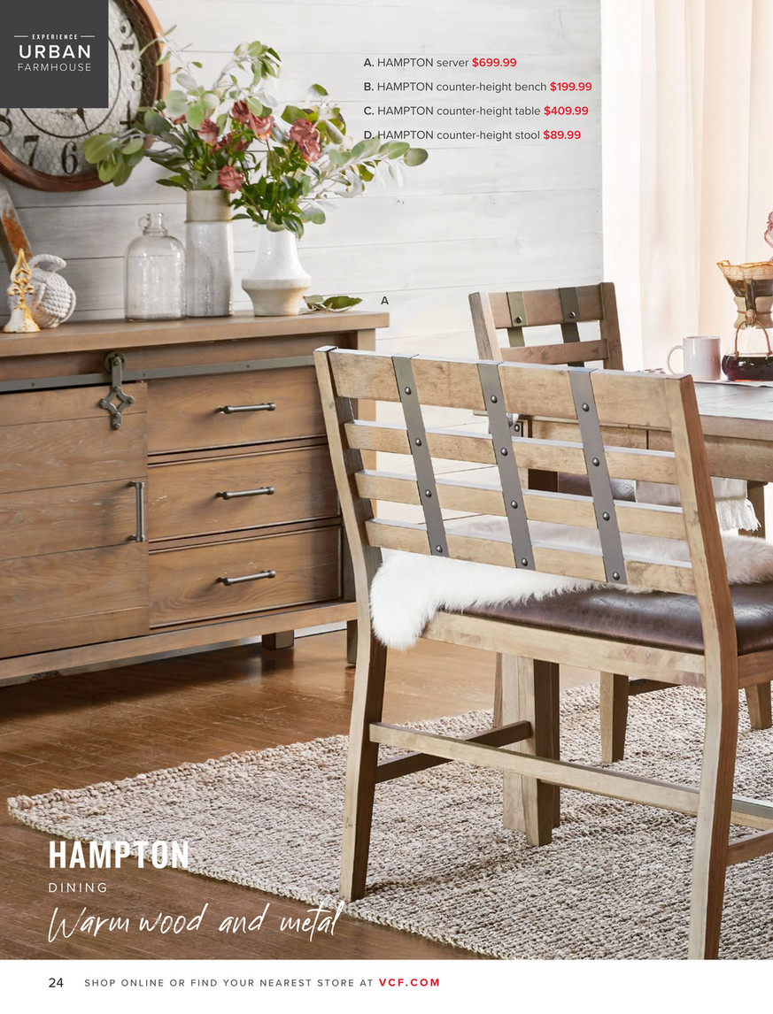 Value City Furniture Spring 2018 Hampton Counter Height